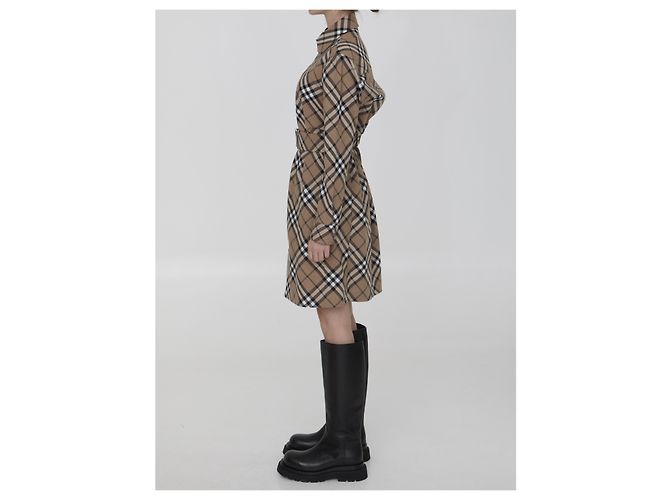 Burberry Check Bluse braun Wollmischung - Ansicht 3