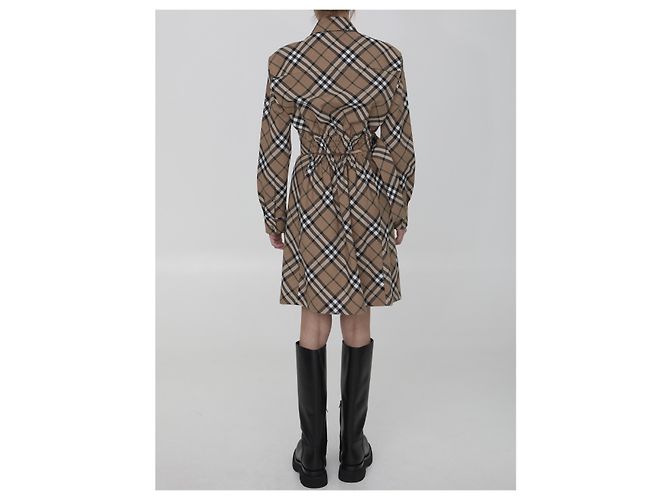 Burberry Check Bluse braun Wollmischung - Ansicht 4
