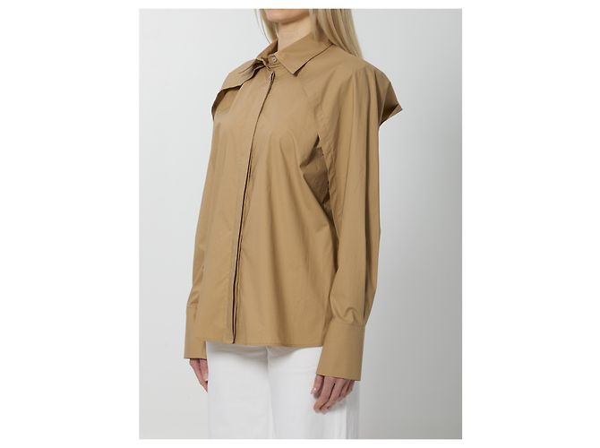 Camicia Federica Tosi a maniche aperte beige - vista 2
