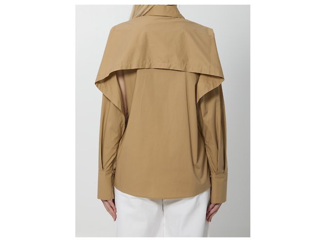 Camicia Federica Tosi a maniche aperte beige - vista 4