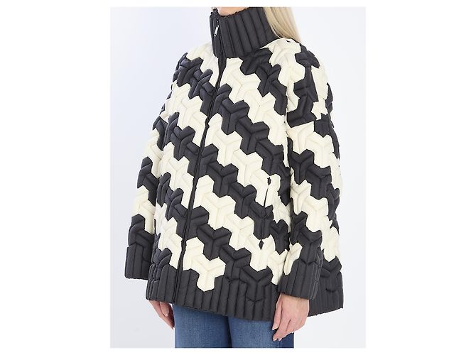 Raxxy Giacca puffer bianca e nera - vista 2