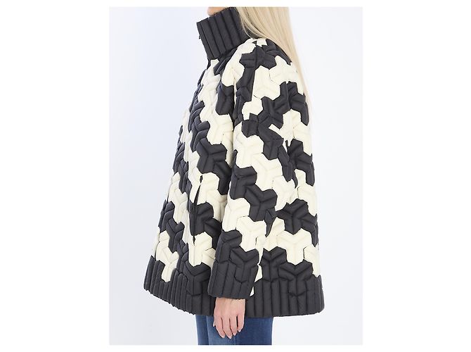 Raxxy Giacca puffer bianca e nera - vista 3