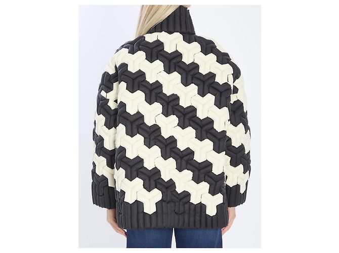 Raxxy Giacca puffer bianca e nera - vista 4