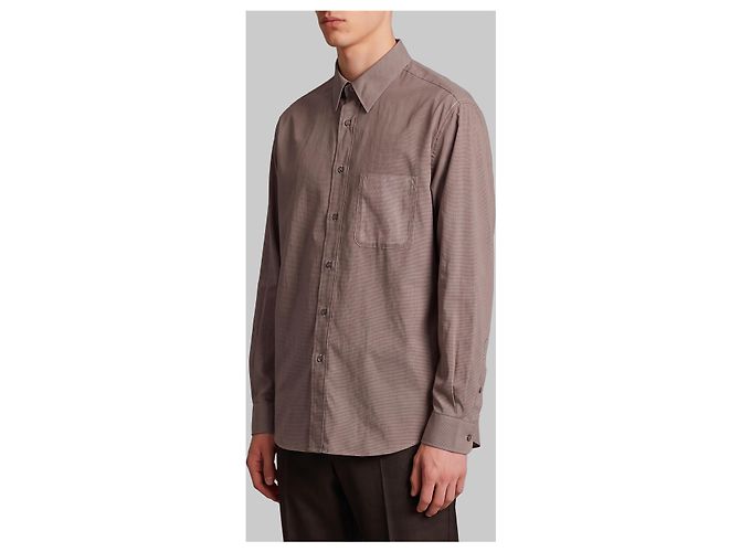 Maison Martin Margiela Camisa de algodão de manga comprida Bege - vista 2