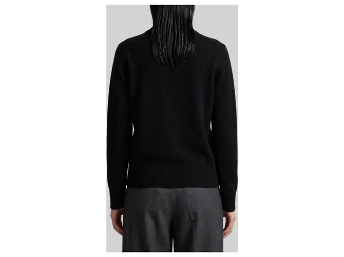 Jersey Baltra de cashmere negro Loulou de Saison - vista 3