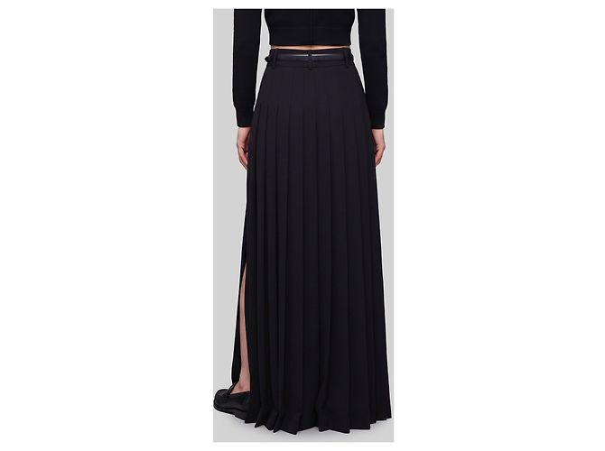Sutton New York Gonna maxi plissettata nera - vista 3