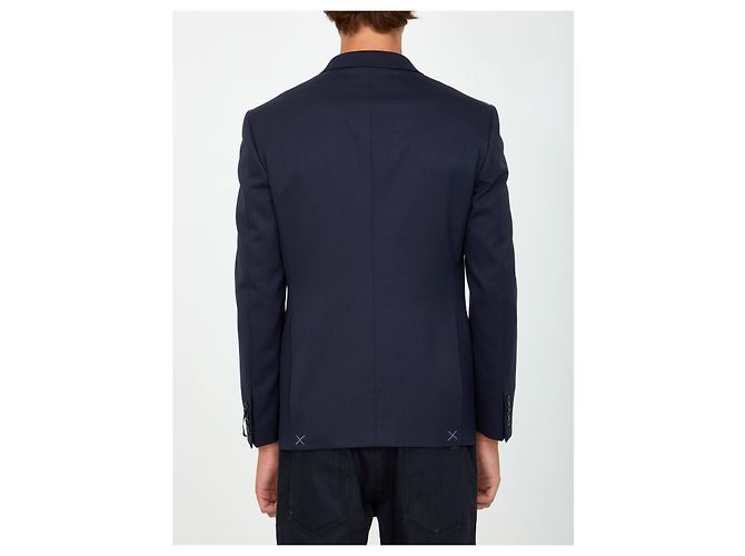 Tonello Sakko aus blauer Wollgabardine - Ansicht 4