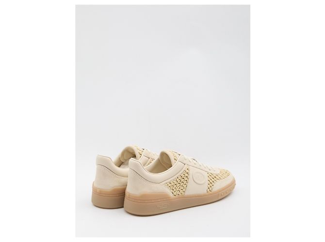 Valentino Garavani Upvillage-Sneaker aus gewebter Raffia Weiß - Ansicht 3