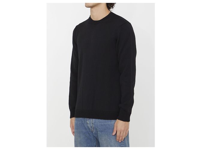 Roberto Collina Merinowollpullover mit Rundhalsausschnitt Schwarz - Ansicht 2