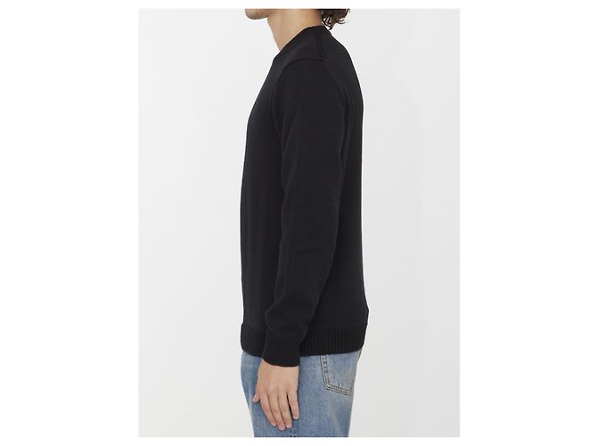 Roberto Collina Merinowollpullover mit Rundhalsausschnitt Schwarz - Ansicht 3
