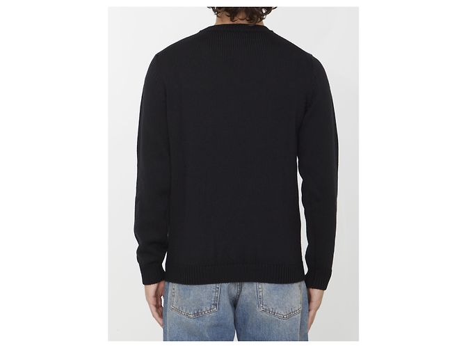 Roberto Collina Merinowollpullover mit Rundhalsausschnitt Schwarz - Ansicht 4