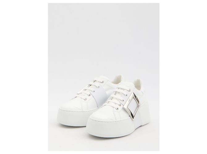 Roger Vivier Viv' Skate High Sneaker weiß Leder - Ansicht 2