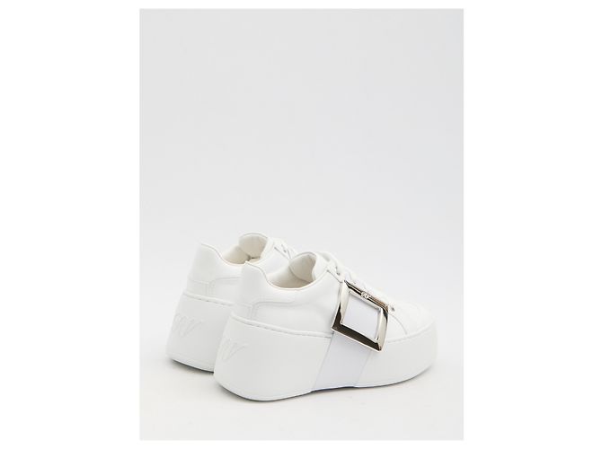 Roger Vivier Viv' Skate High Sneaker weiß Leder - Ansicht 3