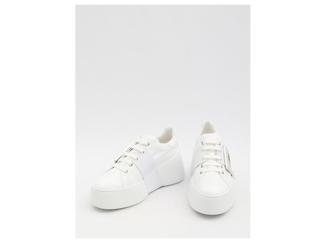 Roger Vivier Viv' Skate High Sneaker weiß Leder - Ansicht 5