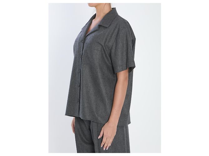Camicia Khaite Riordan grigia lana e cashmere Grigio - vista 2