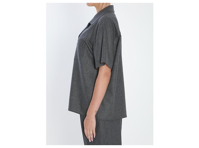 Camicia Khaite Riordan grigia lana e cashmere Grigio - vista 3