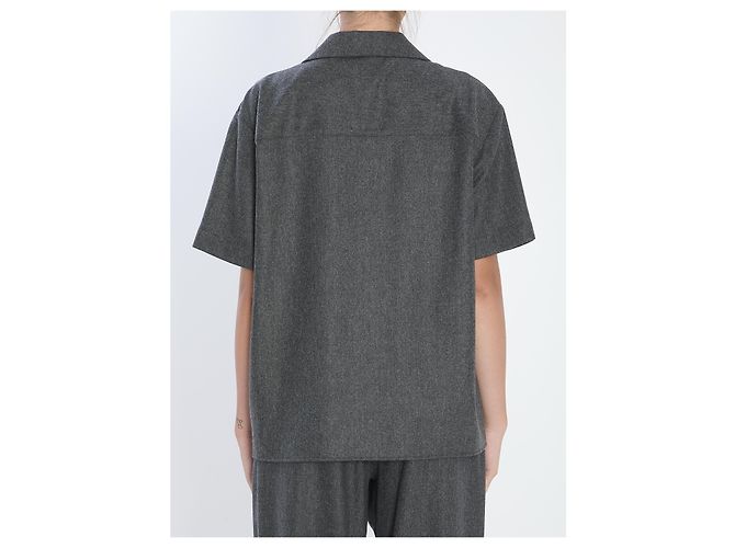 Camicia Khaite Riordan grigia lana e cashmere Grigio - vista 4
