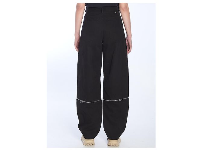 Pantaloni baggy Moncler in cotone nero - vista 4