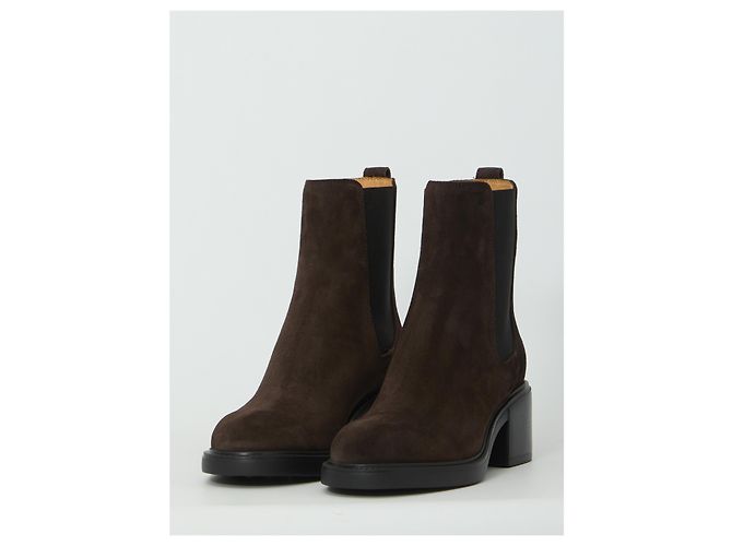 Tod's Brown Suede Ankle Boots - view 2