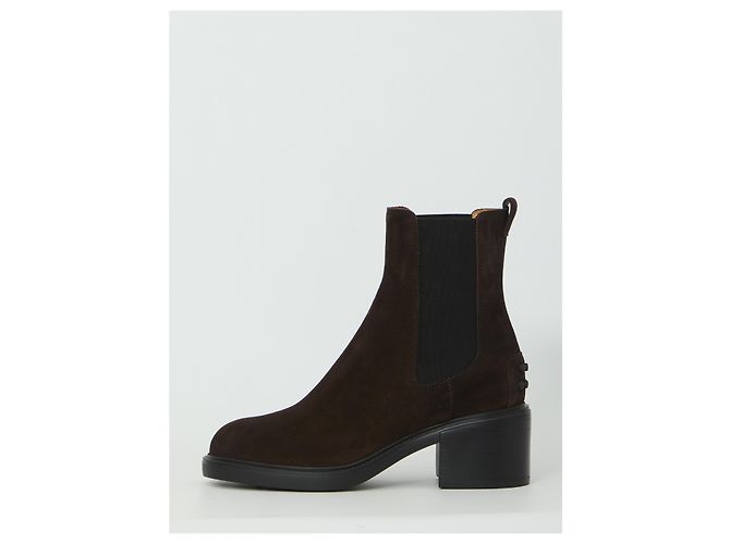 Tod's Brown Suede Ankle Boots - view 4