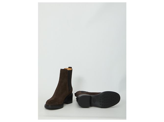 Tod's Brown Suede Ankle Boots - view 5