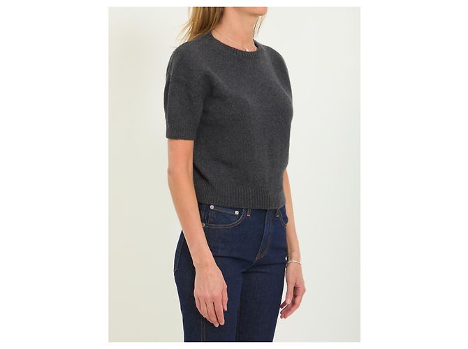 Pull en maille Khaite en cachemire gris - vue 2