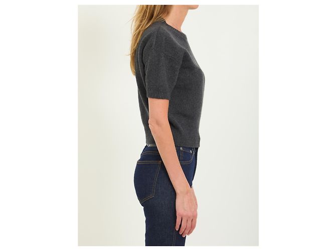 Pull en maille Khaite en cachemire gris - vue 3