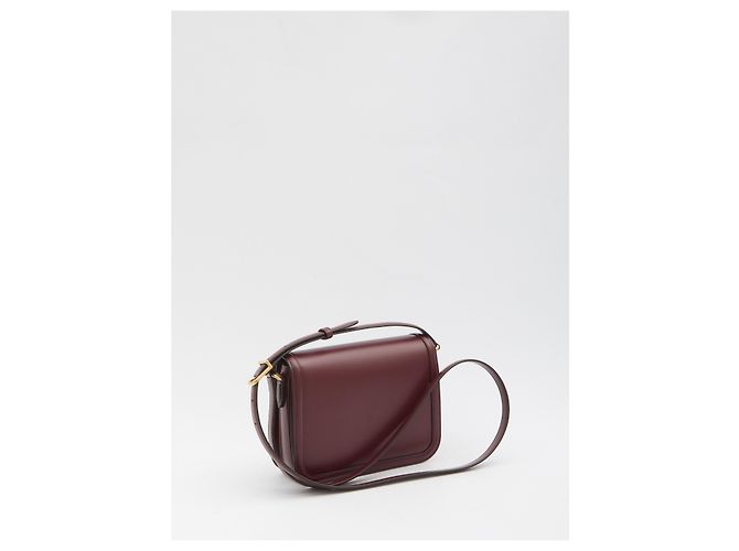 Valentino Garavani borsa a tracolla 9TO5 rosso scuro pelle Bordò - vista 2