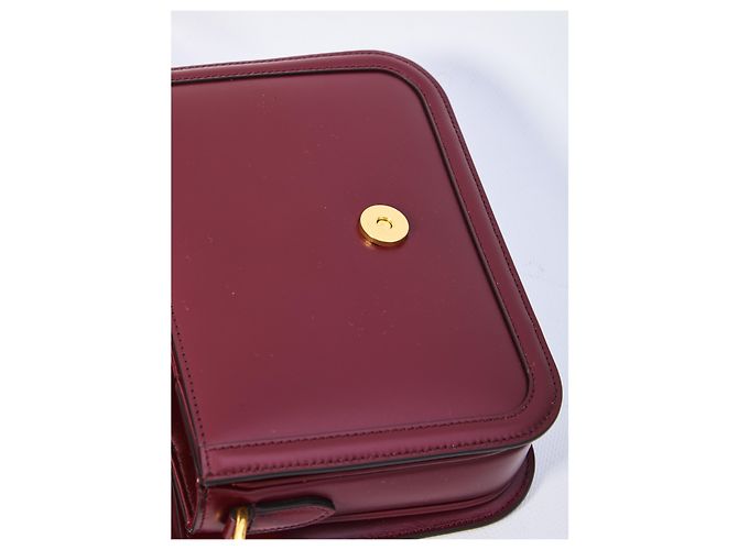Valentino Garavani borsa a tracolla 9TO5 rosso scuro pelle Bordò - vista 4