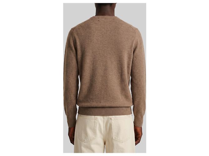 Ballantyne Camisola Diamond gola redonda em cashmere Marrom - vista 3