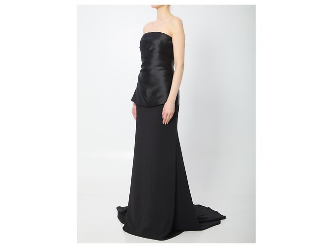 Vestido maxi Alia Solace London preto - vista 2