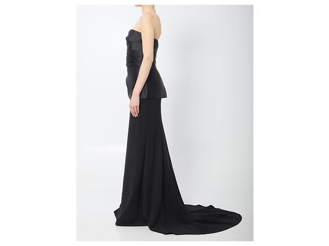 Vestido maxi Alia Solace London preto - vista 3