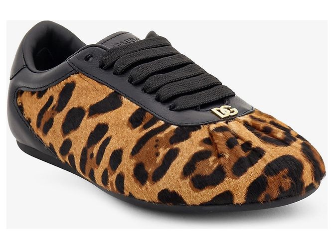 Dolce & Gabbana Ballet-Sneaker aus Ponyhaar in Leopardenprint Braun - Ansicht 2