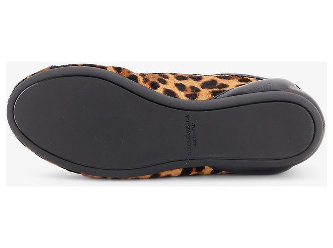 Dolce & Gabbana Ballet-Sneaker aus Ponyhaar in Leopardenprint Braun - Ansicht 4