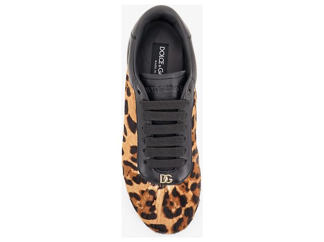Dolce & Gabbana Ballet-Sneaker aus Ponyhaar in Leopardenprint Braun - Ansicht 5