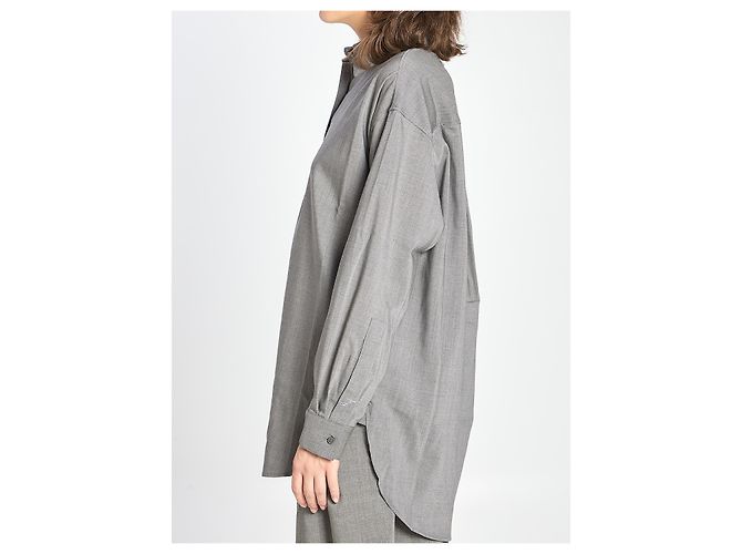 Jacquemus Le Chemise d'Hommen Hemd Grau - Ansicht 3
