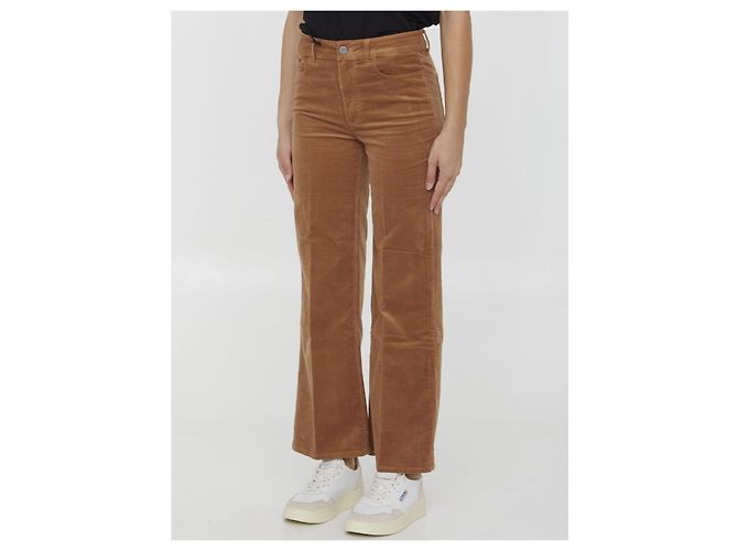 Paige Jeans Jeans Paige Leenah beige in misto cotone - vista 2
