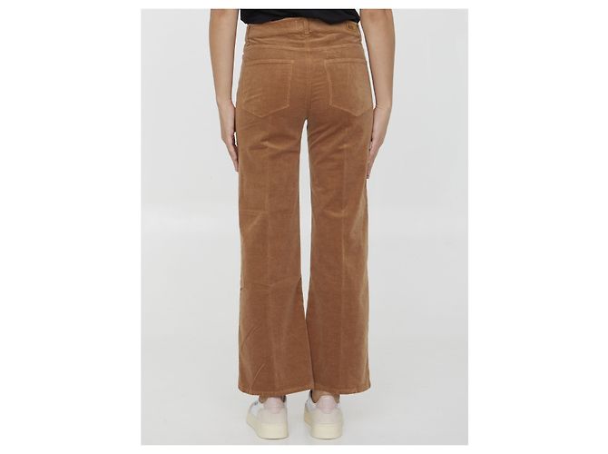 Paige Jeans Jeans Paige Leenah beige in misto cotone - vista 4