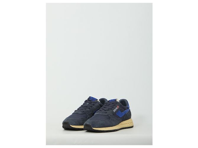 Sneakers Autry in Nylon e Camoscio Blu - vista 2