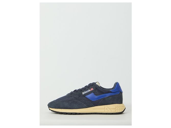 Sneakers Autry in Nylon e Camoscio Blu - vista 4