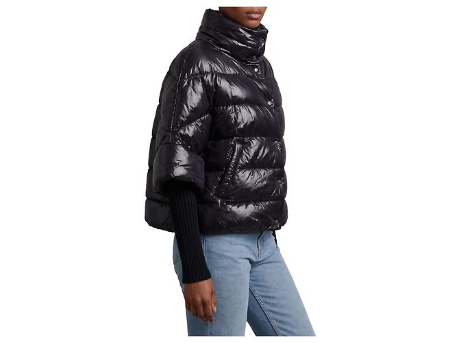 Herno Puffer cape-style down coat with sleeves Black - view 2