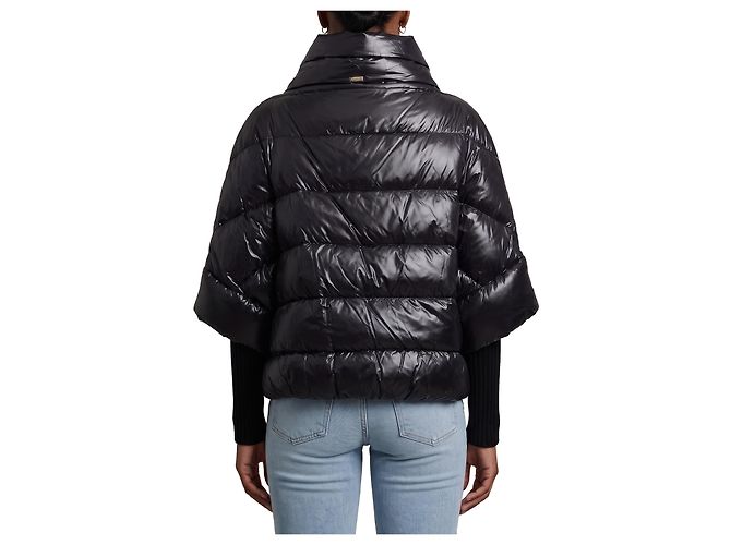 Herno Puffer cape-style down coat with sleeves Black - view 3