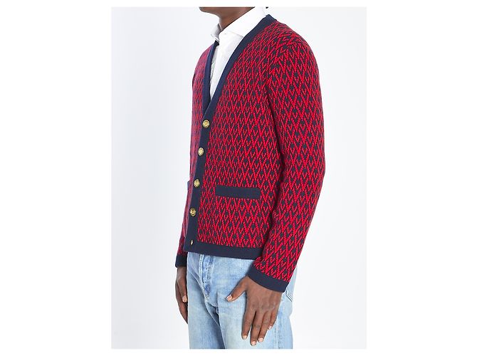 Valentino Garavani Toute La V Cardigan Blau Wolle - Ansicht 2