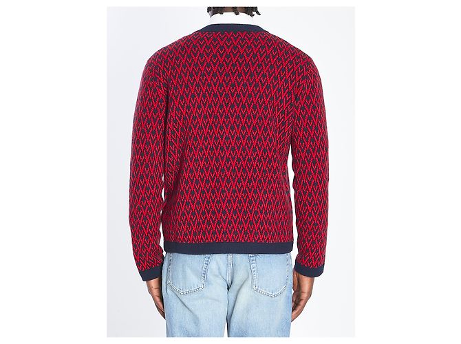 Valentino Garavani Toute La V Cardigan Blau Wolle - Ansicht 4