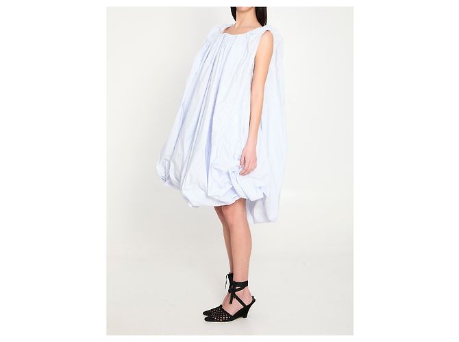 Abito midi Jacquemus Lavande a righe bianco e azzurro - vista 2