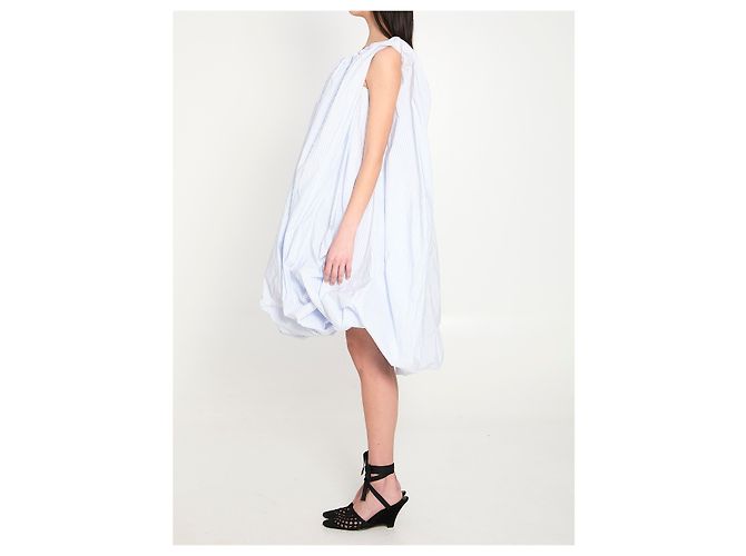 Abito midi Jacquemus Lavande a righe bianco e azzurro - vista 3