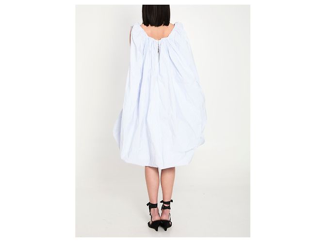 Abito midi Jacquemus Lavande a righe bianco e azzurro - vista 4