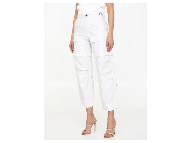 Pantalones cargo Julia Darkpark blancos de algodón - vista 2