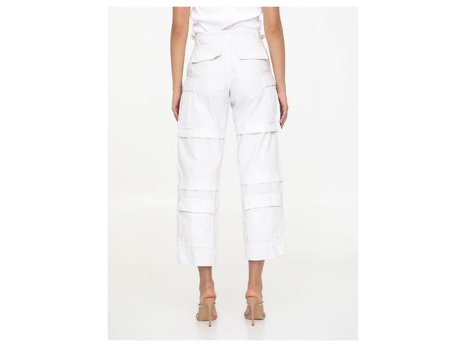 Pantalones cargo Julia Darkpark blancos de algodón - vista 4