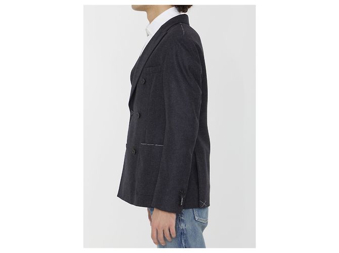 Tonello Giacca in flanella antracite Grigio - vista 3